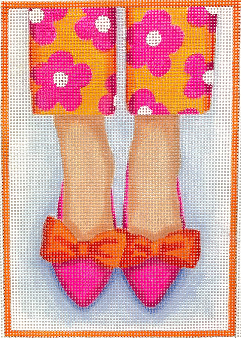 Kate Dickerson Needlepoint Collections
PL-454 Here's Looking At Shoe