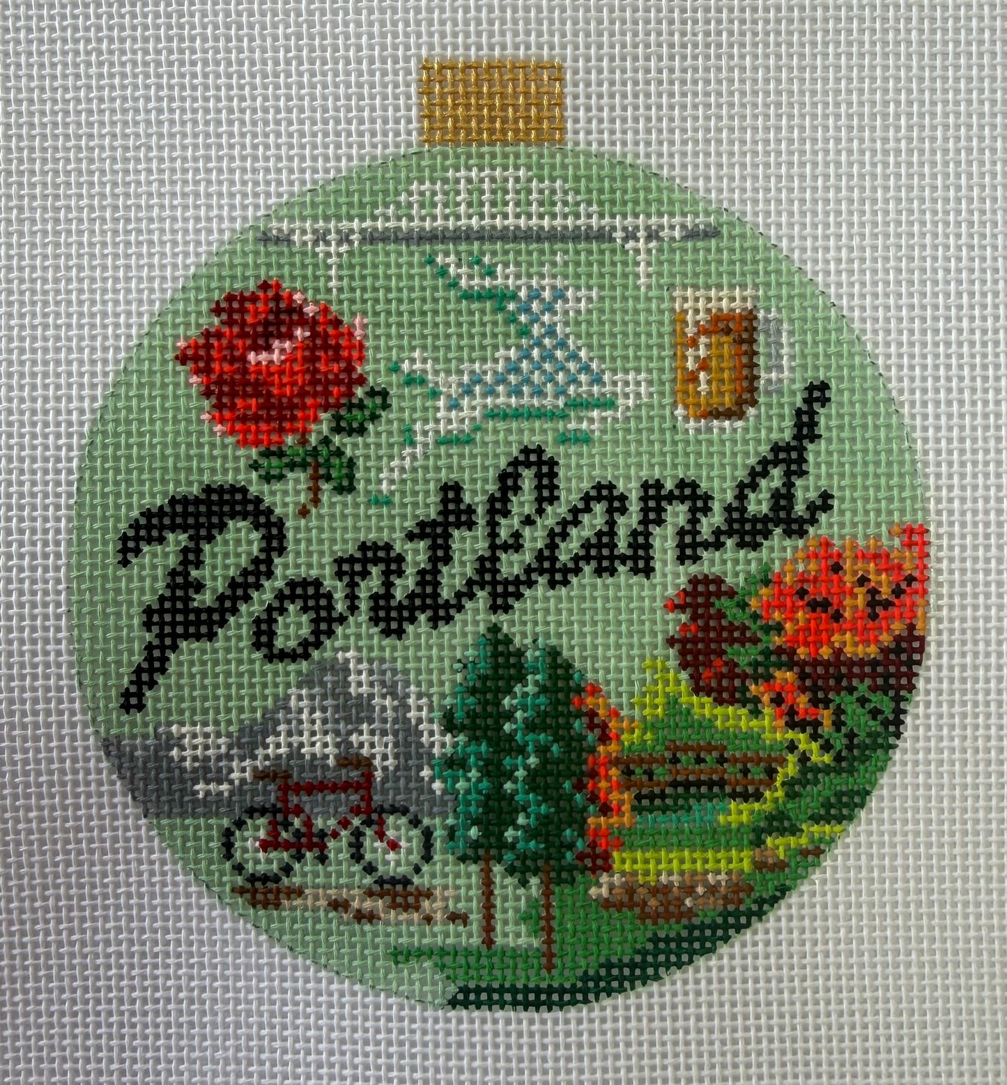 Bradley Needlepoint Company
Portland Travel Round
KB1437