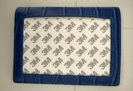 RachelBarri PassportBlueEmbossedCrocodile SelfFinishingPassportCoverBlueEmbossedCrocoile