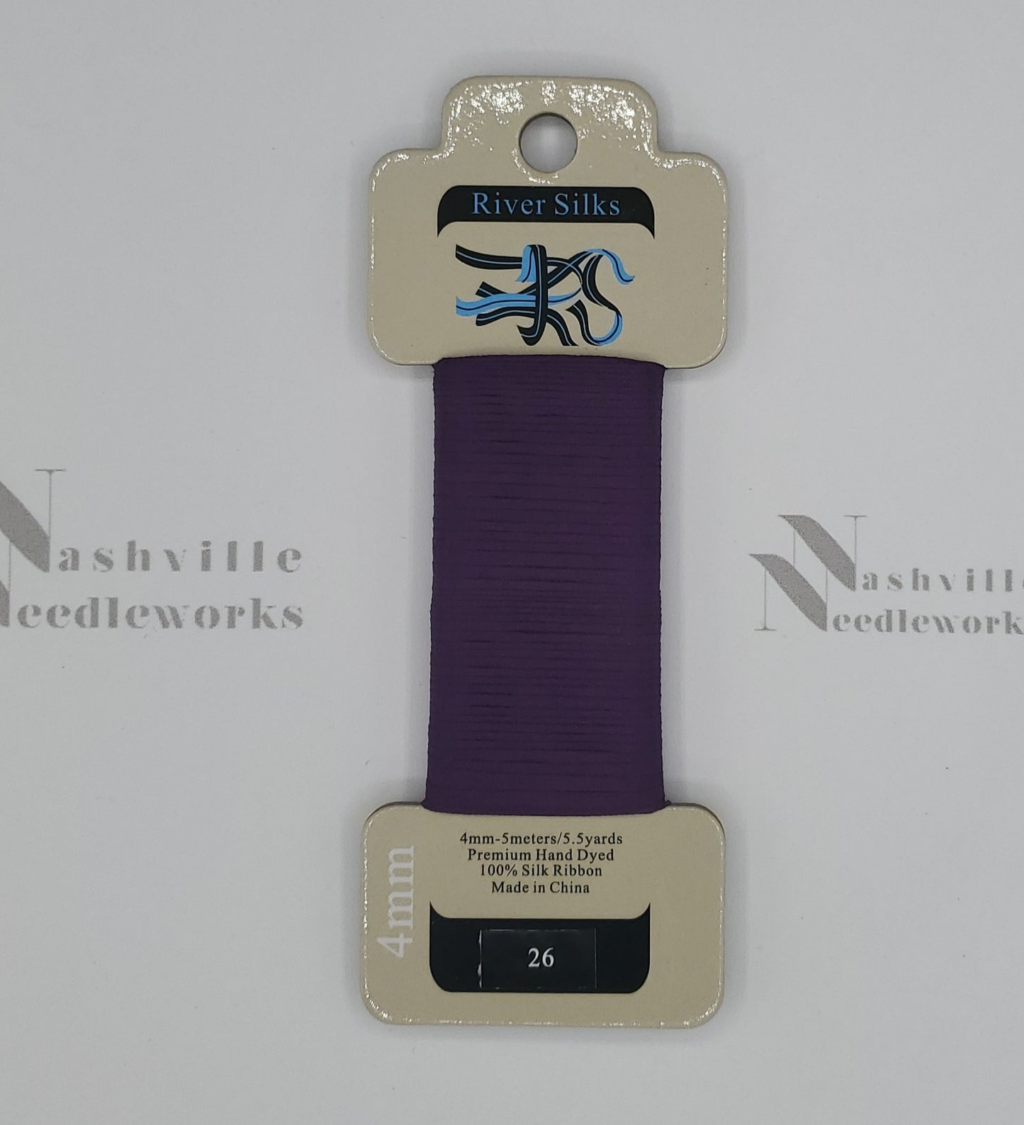 Imperial Purple Silk Ribbon - 26