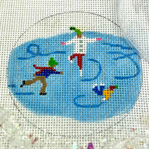 Kate Dickerson DMD-08 Ice Skaters Snow Globe
