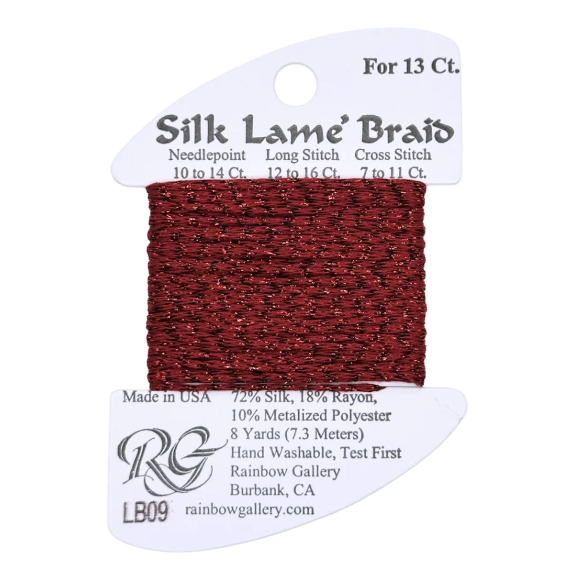 Silk Lame 13 - LB09 Dark Red
