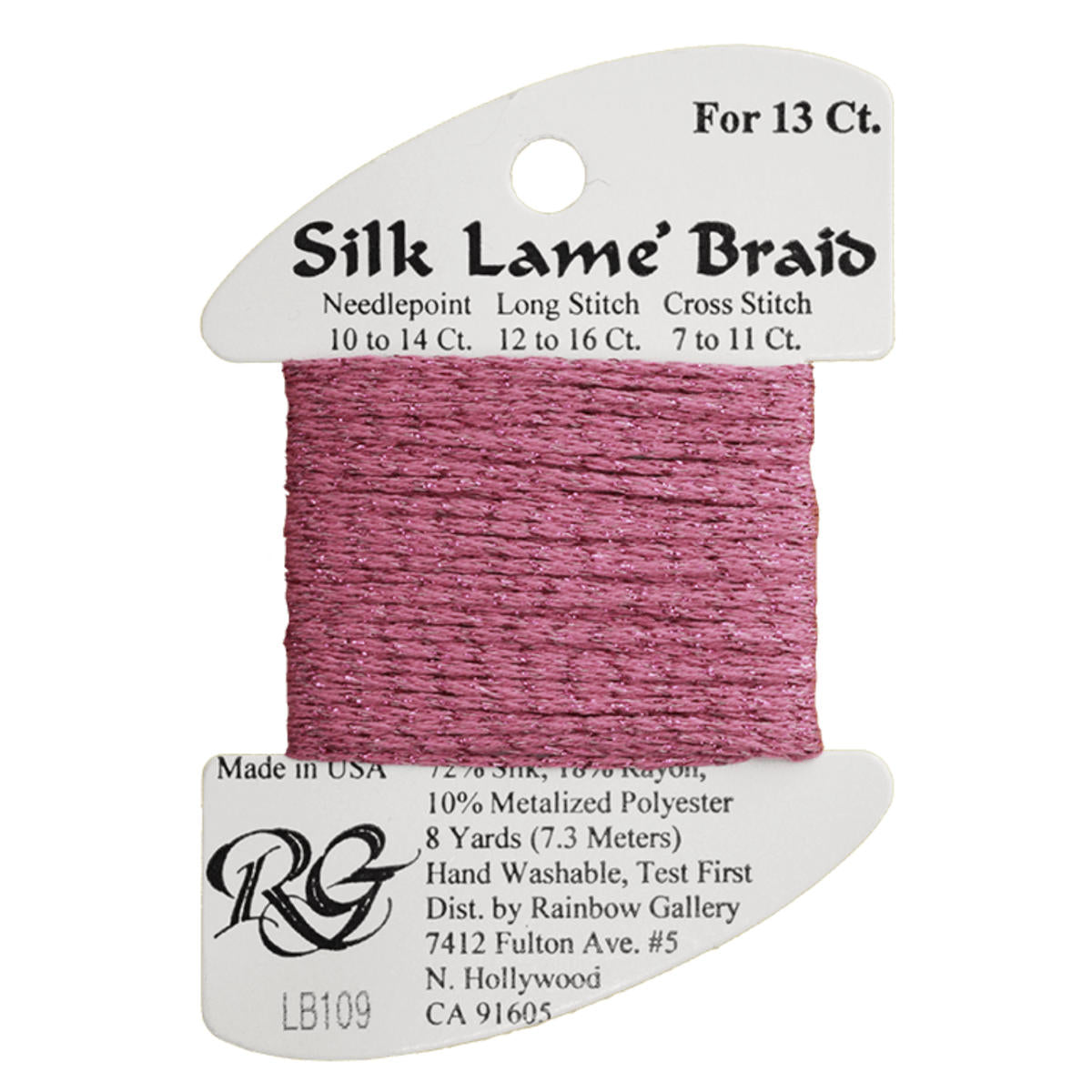 Silk Lame 13 - LB109 Med Raspberry