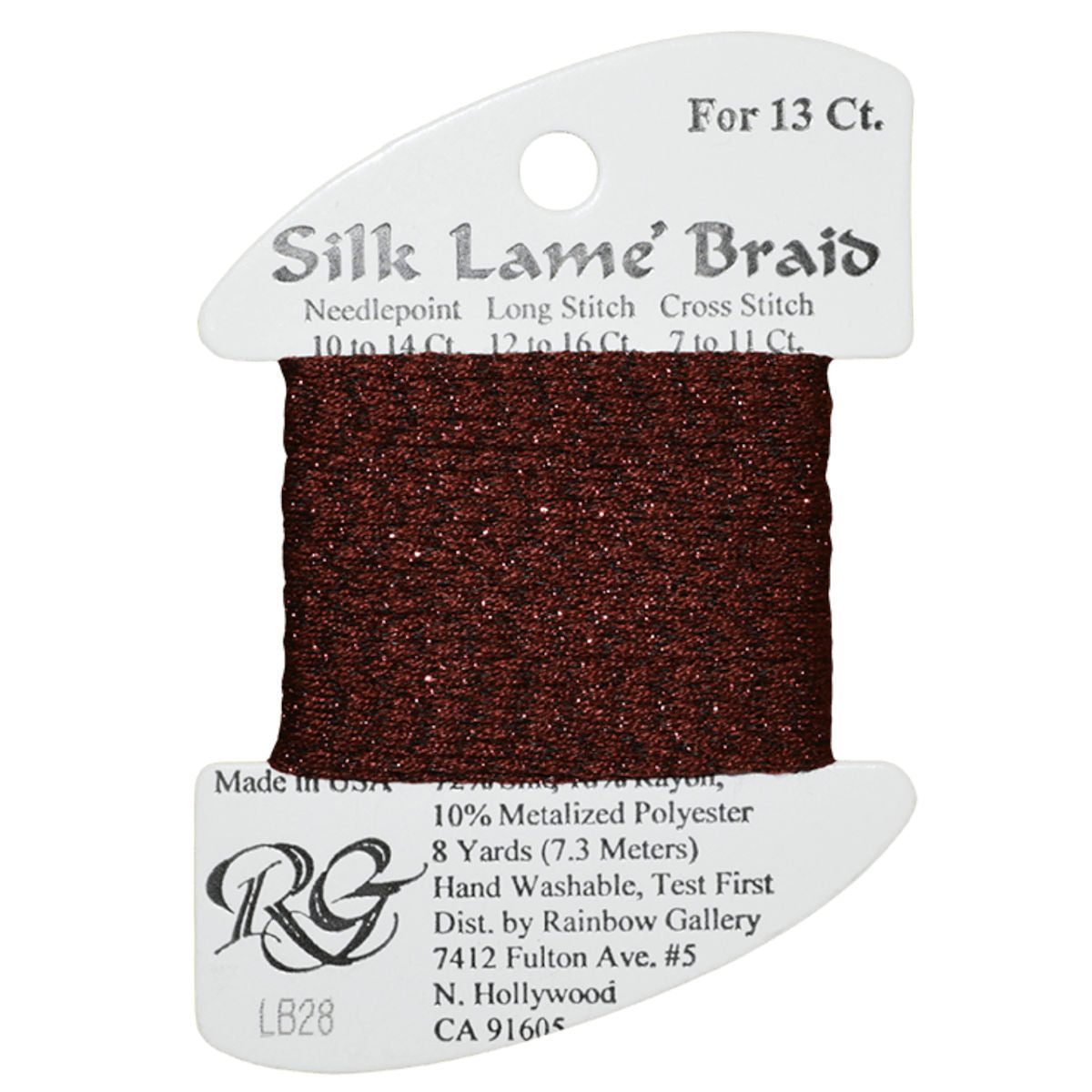 Silk Lame 13 - LB28 Burgundy