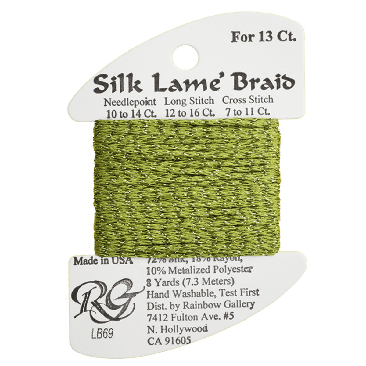 Silk Lame 13 - LB69 Med Avocado