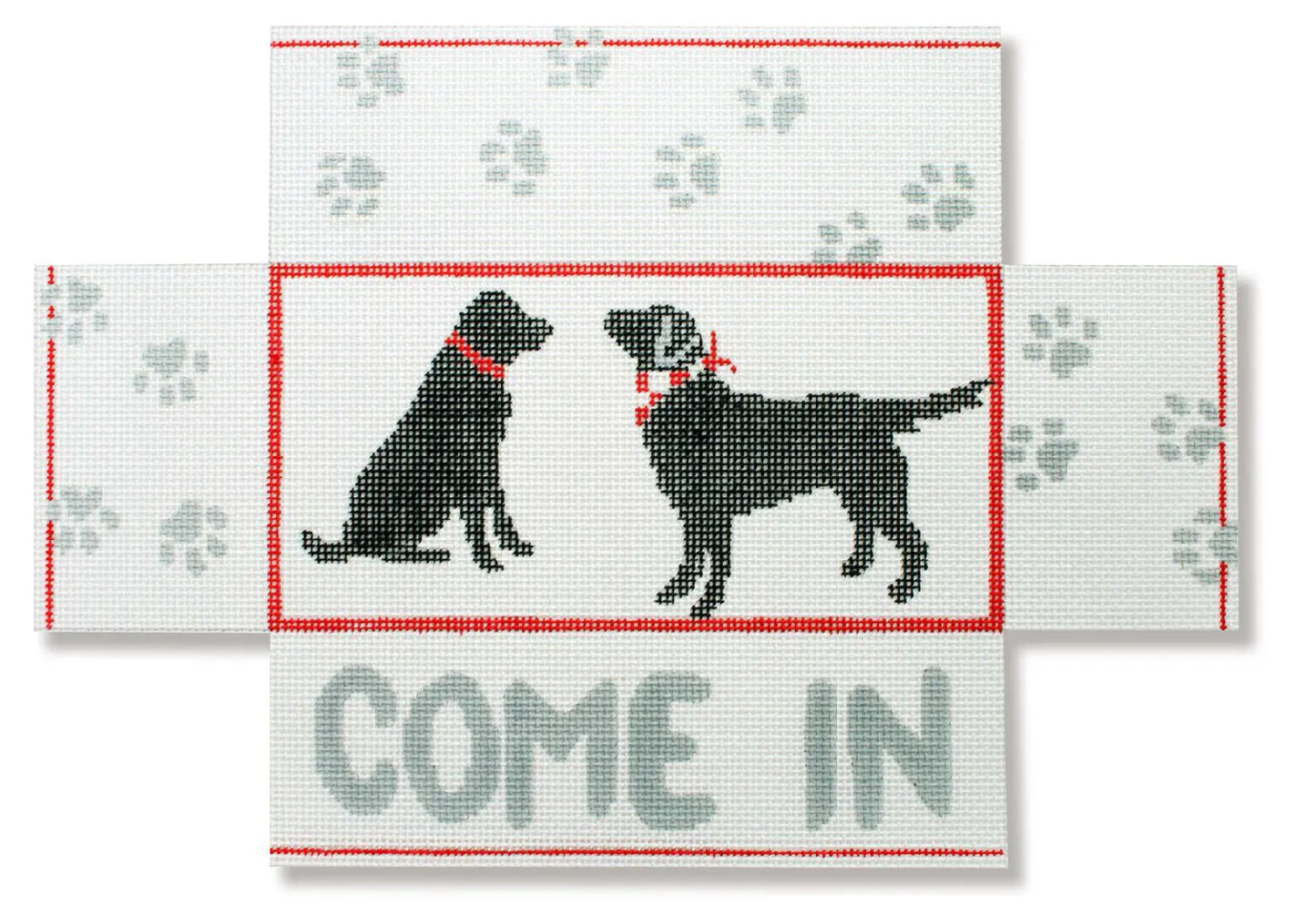 CBK Needlepoint Collections Laura Megroz Black Lab Brick Cover LM-BC01
