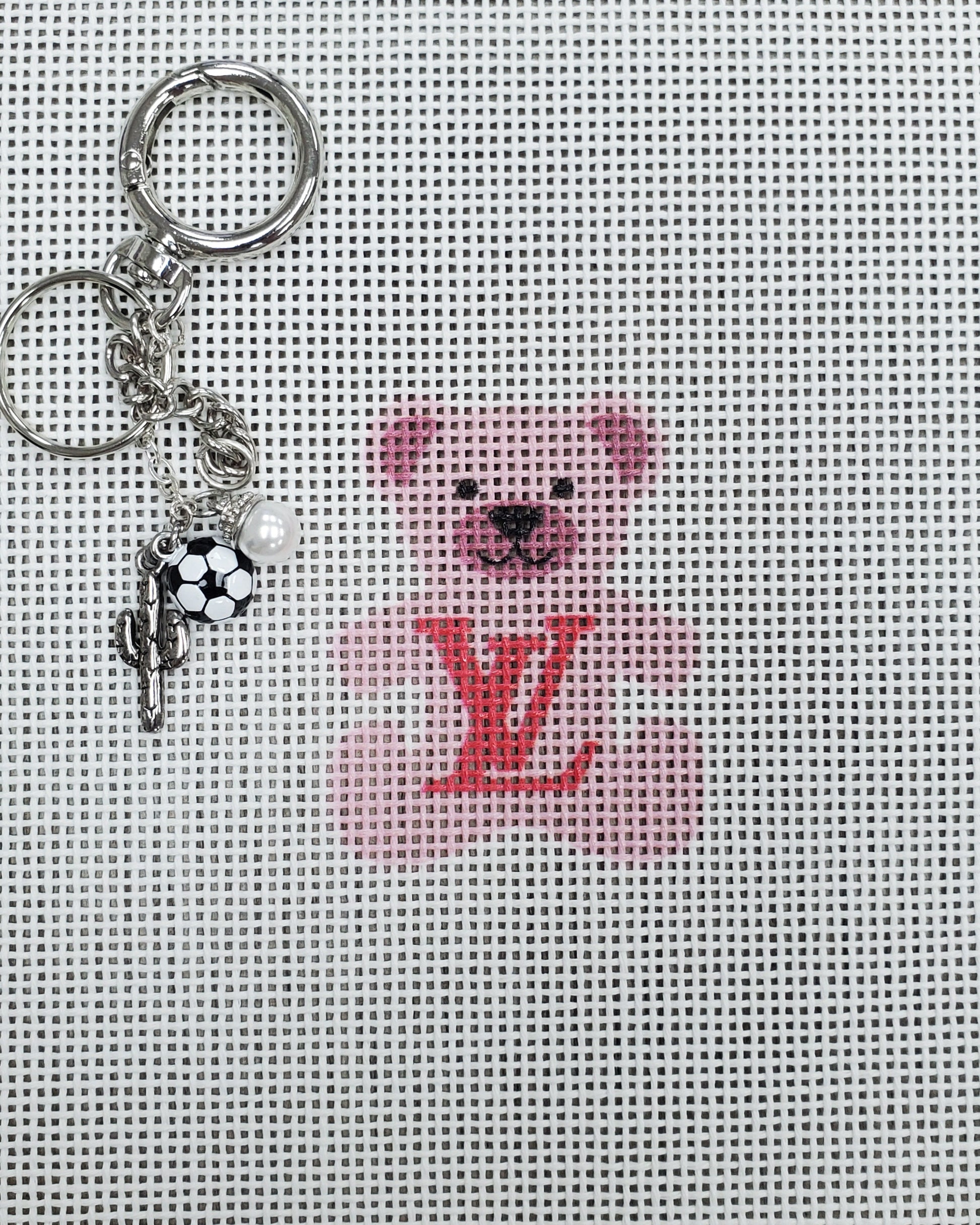 Alice Peterson TF-1 Bear Bag Tag - Louis Vuitton - Pink Canvas and bag attachment set.& Attachments vary.