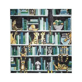 CBK Needlepoint Collections Maya Lindberg ML-PL15 Cats in the Library