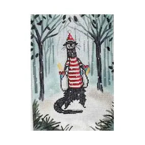 CBK Needlepoint Collections Maya Lindberg ML-PL16 Otter with Red Sweater