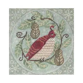 CBK Needlepoint Maja Lindberg Partridge ML-XO 01