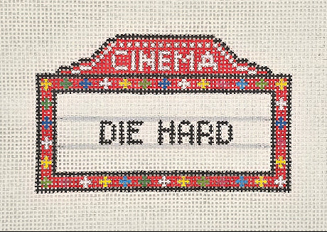 Needlepoint by Laura for Blue Water Designs BW2128NBLMarquee Die Hard