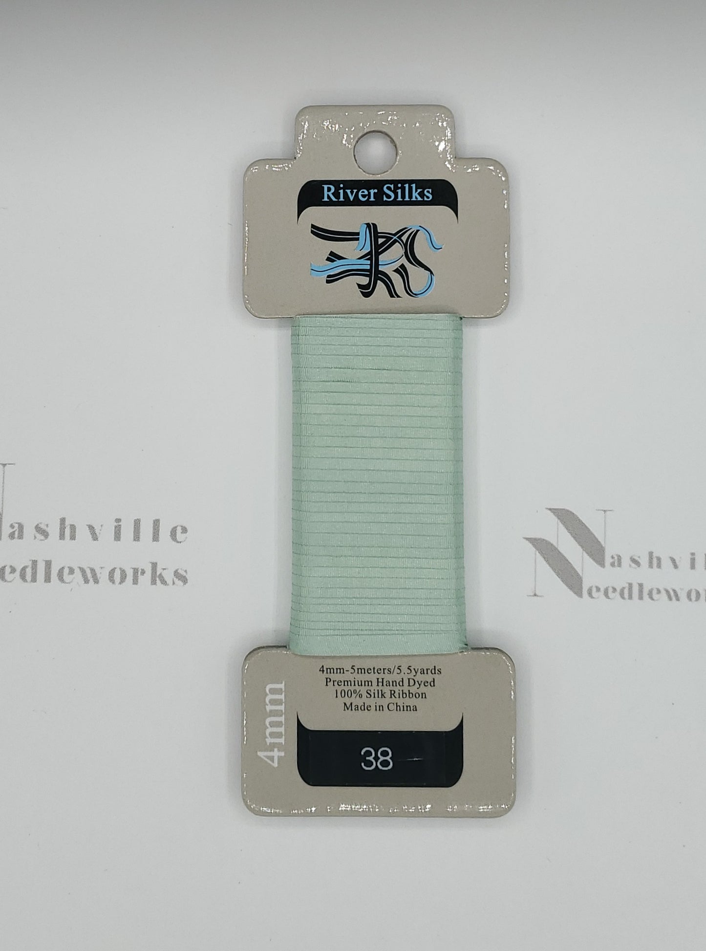 Moonlight Jade Silk Ribbon - 38
