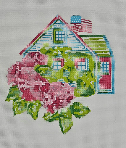 Needlepoint by Laura for Blue Waters Designs BW2066NBL 
Nantucket House