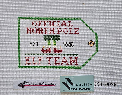 The Meredith Collection XO-197-E North Pole Tag/Elf Team