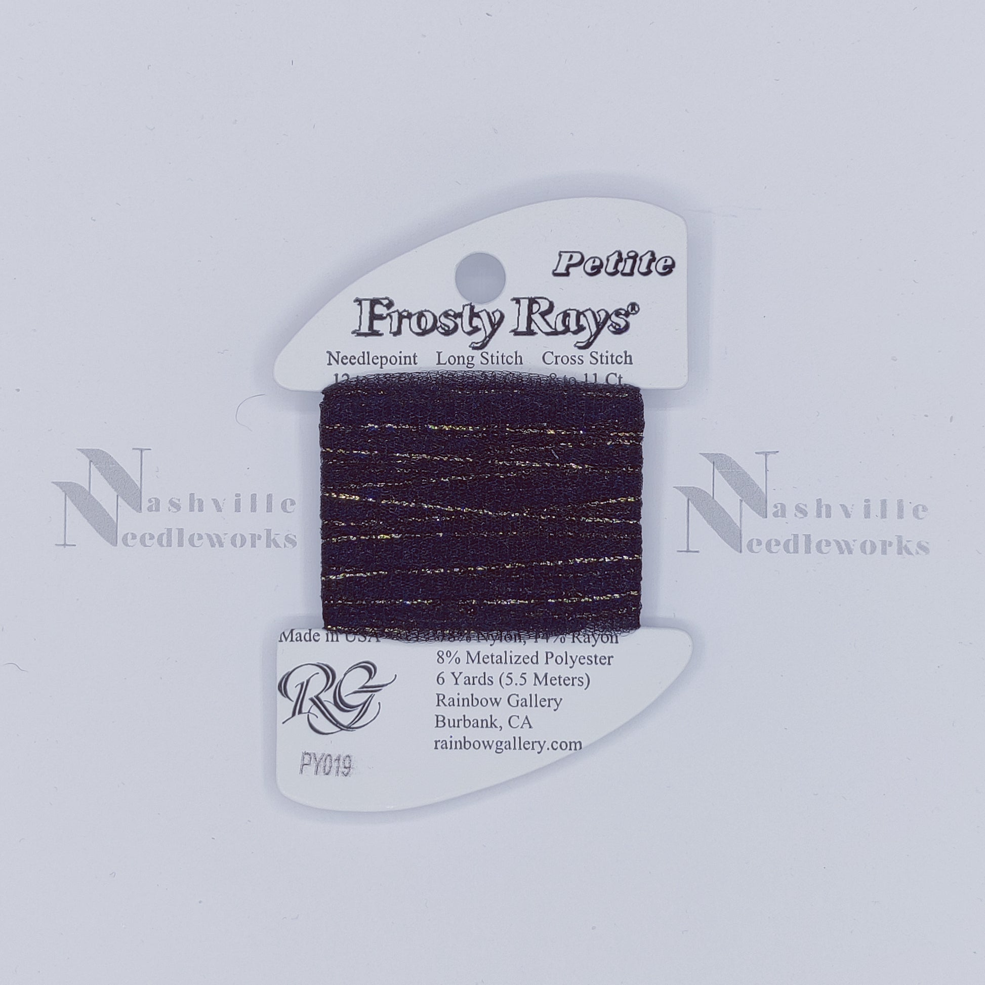 Petite Frosty Rays  Black Sparkle