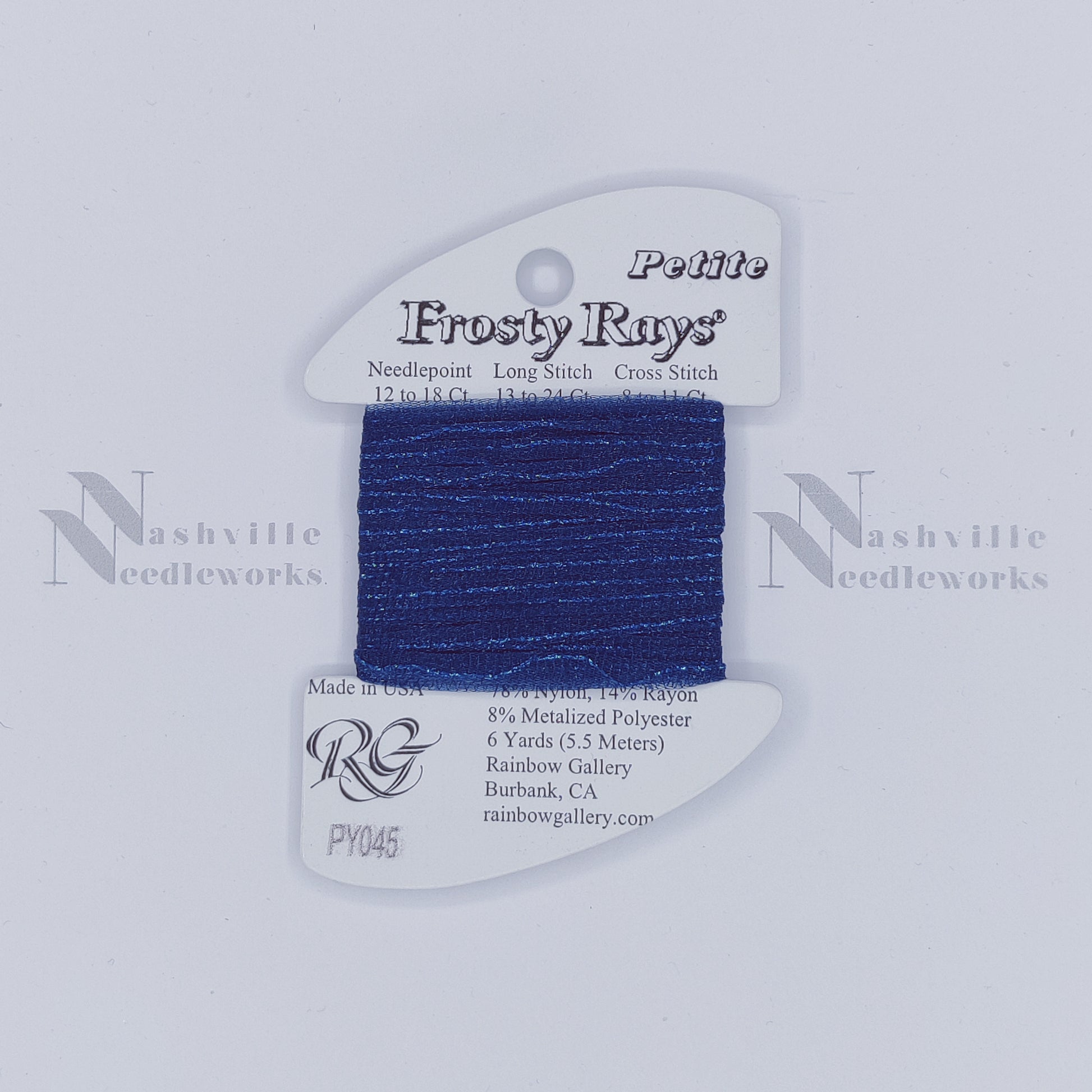 Petite Frosty Rays PY045 Dk Antique Blue Gloss