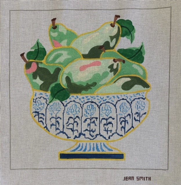 Jean Smith 191B Harvest Bowl - Green Pears