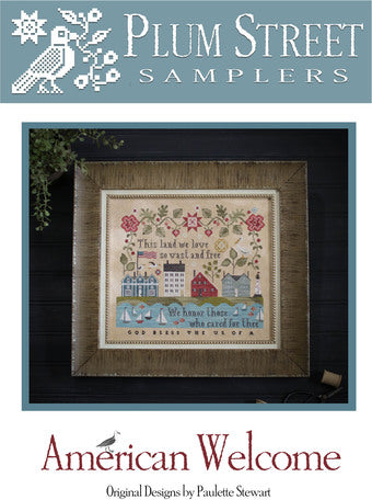 Plum Street Samplers American Welcome chart