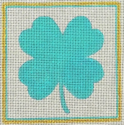 Teal Clover Square