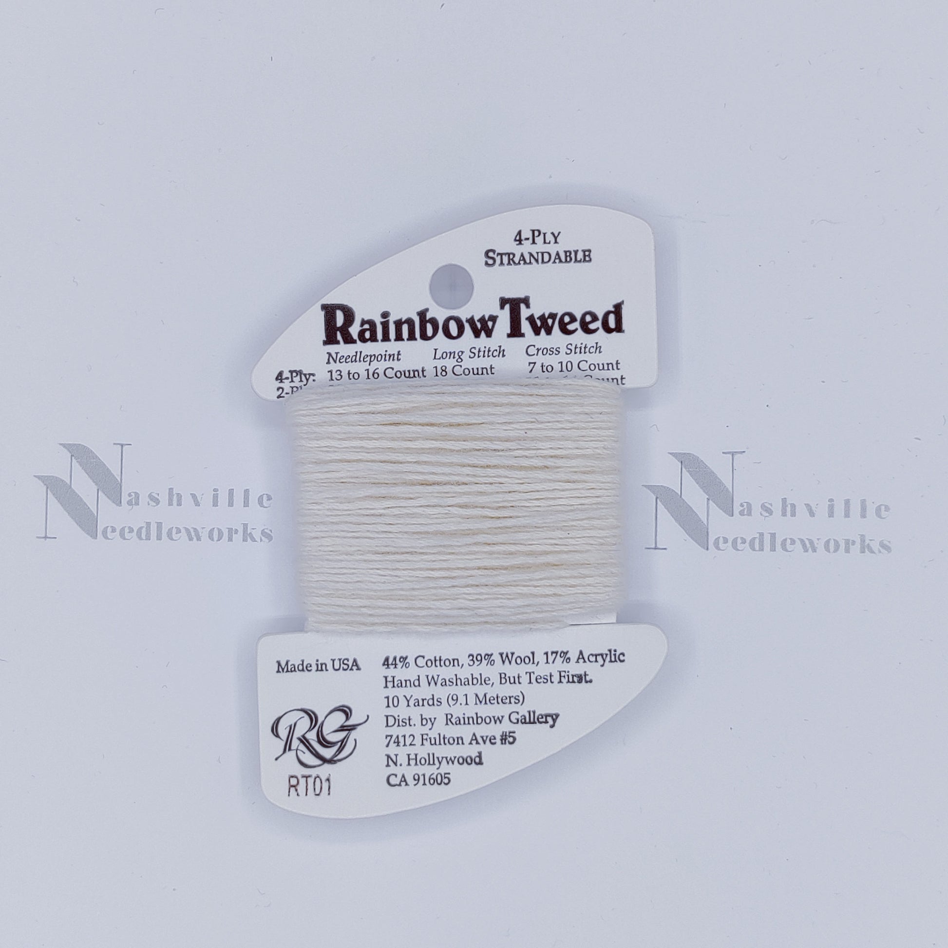 Rainbow Tweed - RT01 Ecru