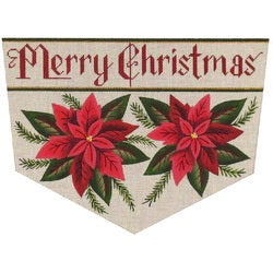 Rebecca Wood Designs, Merry Christmas Poinsettia Cuff, 18 mesh