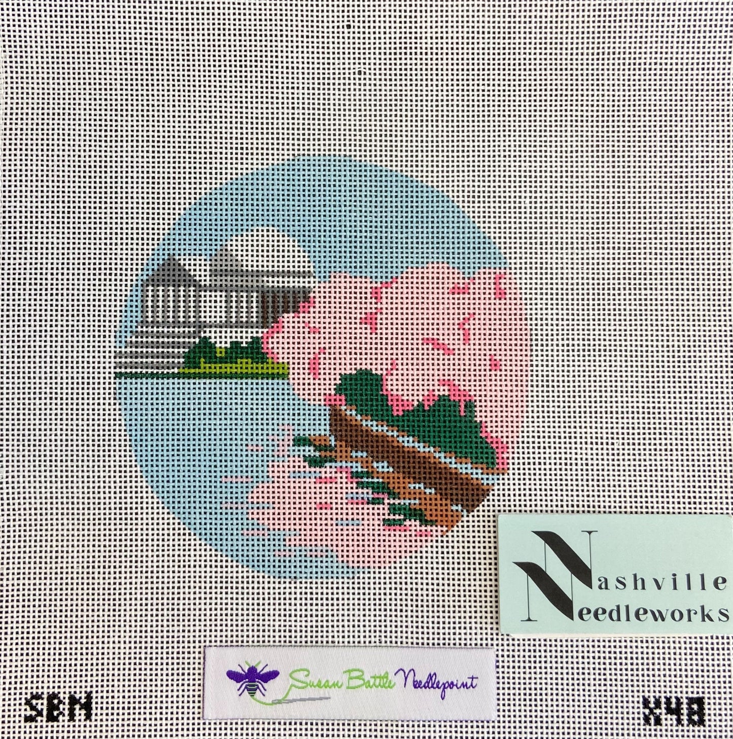 Susan Battle Needlepoint Jefferson Memorial SBN-X48