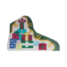 CBK Needlepoint Collections Shelly Tribbey ST-SK55 Large Skate-A Pile of Presents