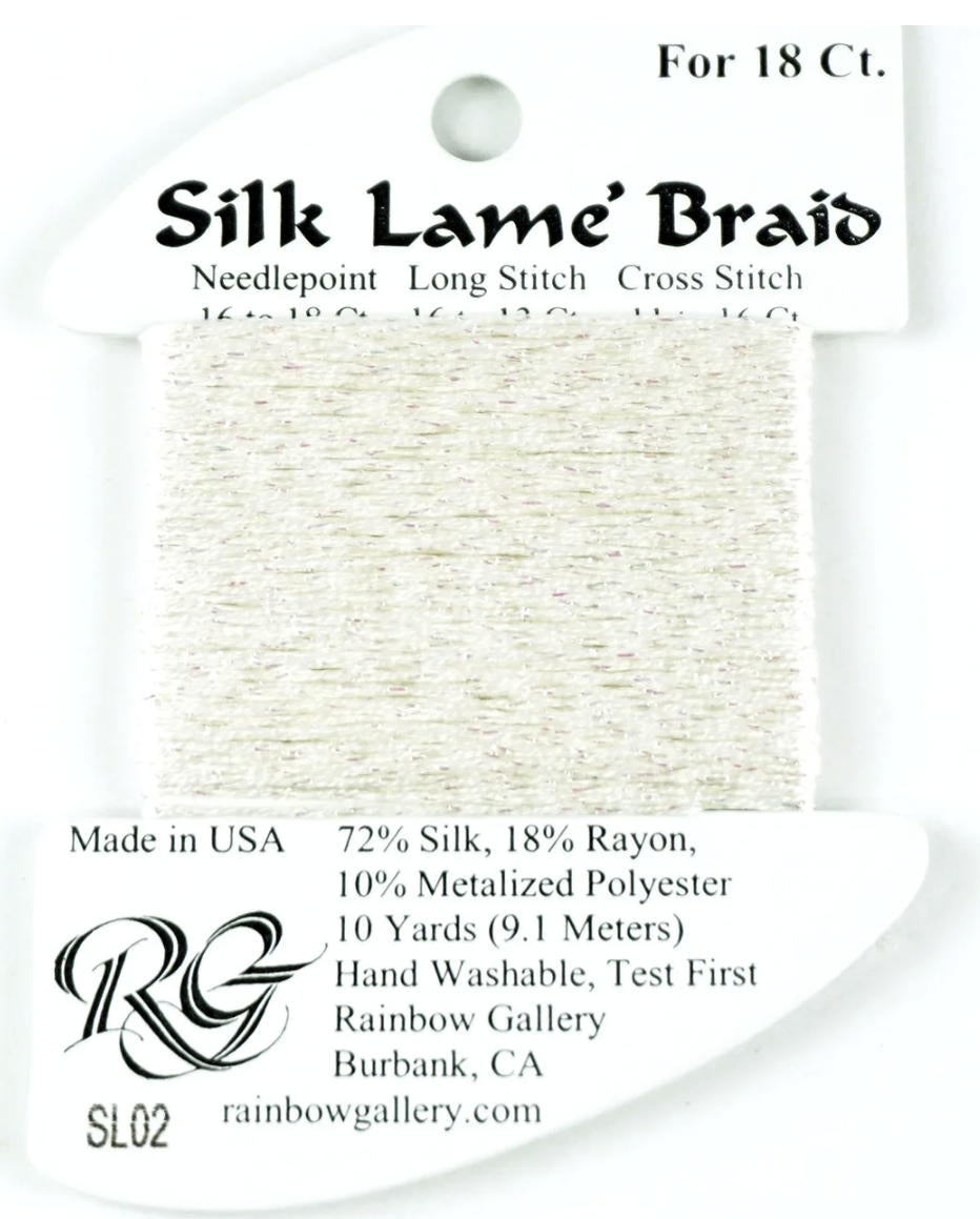 Silk Lame 18 - SL02 White