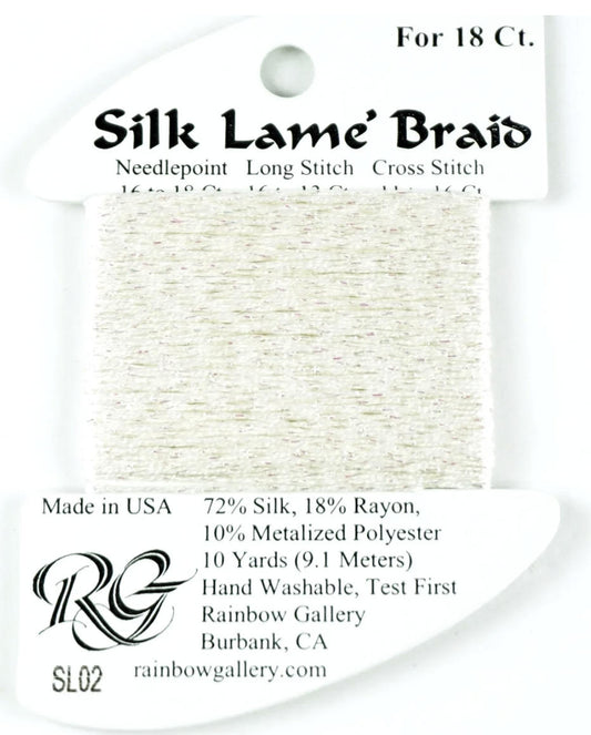 Silk Lame 18 - SL02 White