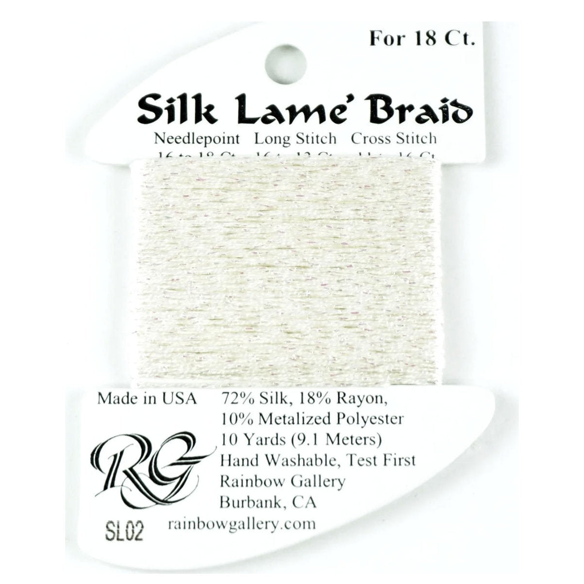 Silk Lame 18 - SL02 White