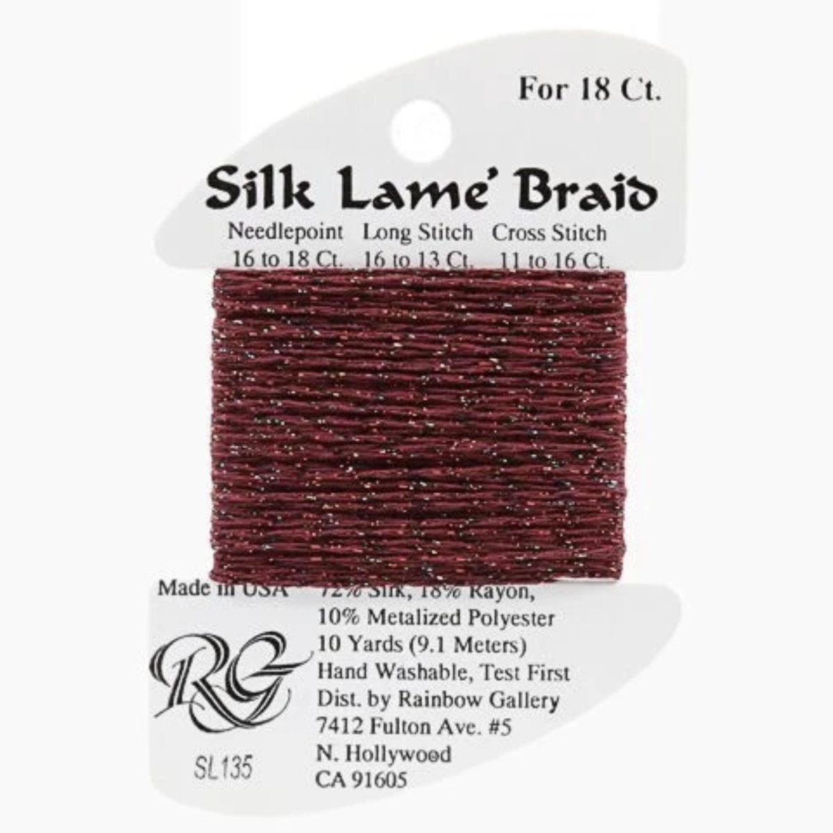 Silk Lame 18 - SL135 Red Sparkle