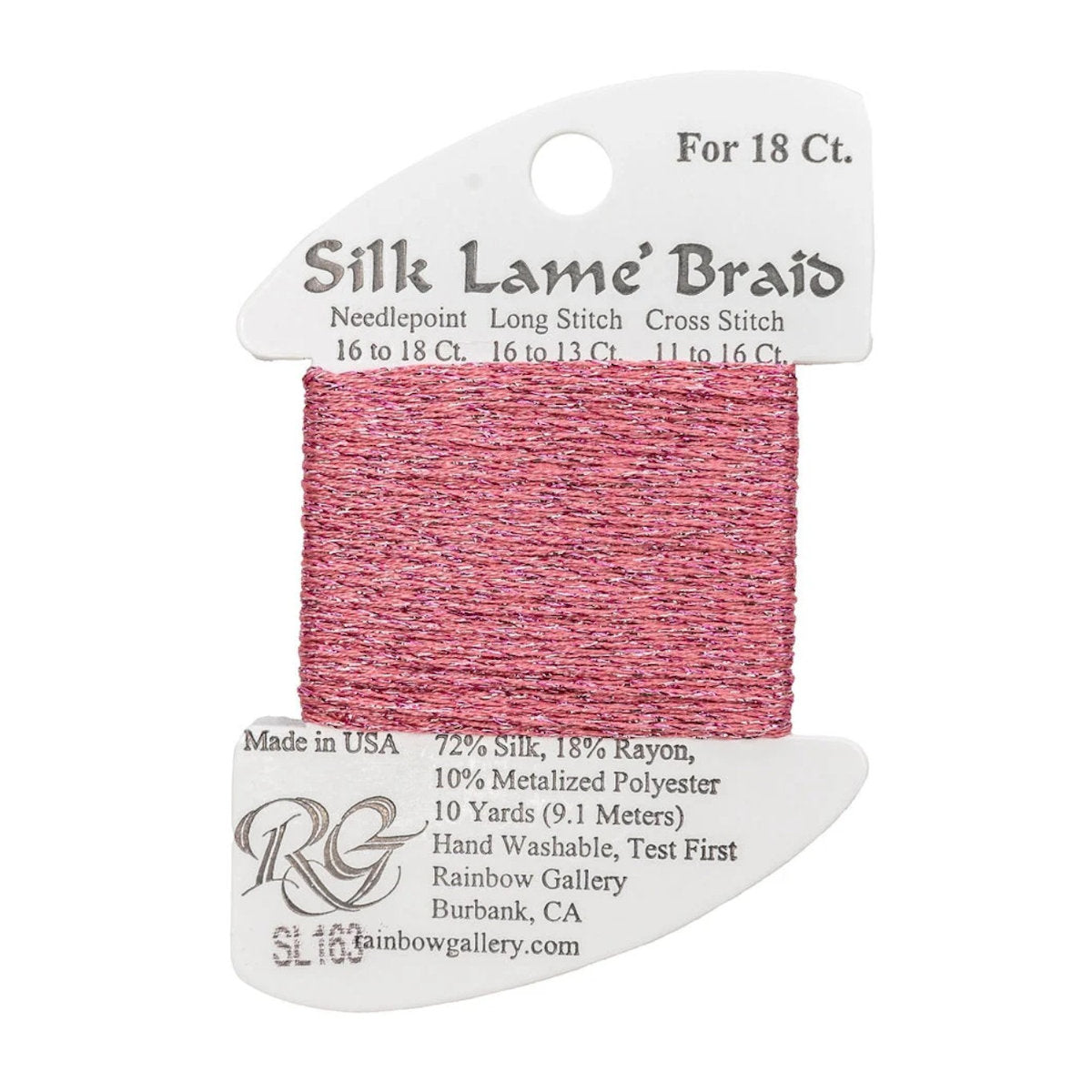 Silk Lame 18 - SL163 Medium Rose
