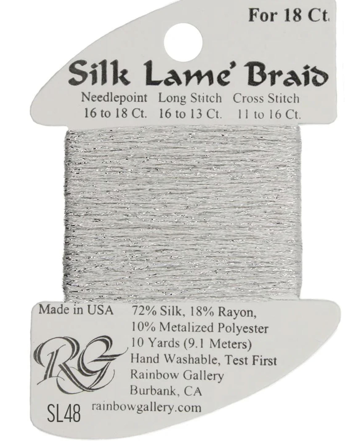 Silk Lame 18 - SL48 Silver