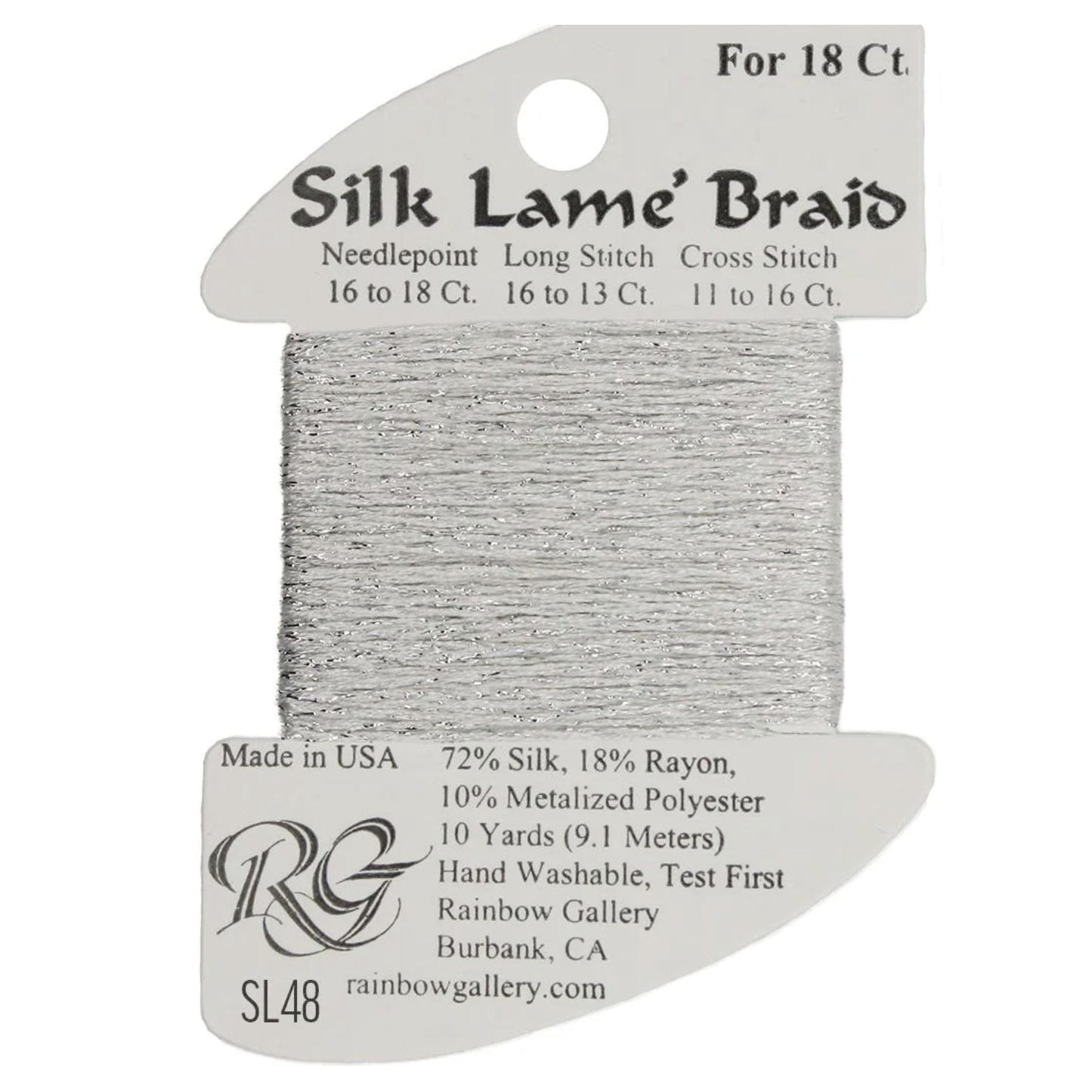 Silk Lame 18 - SL48 True Silver