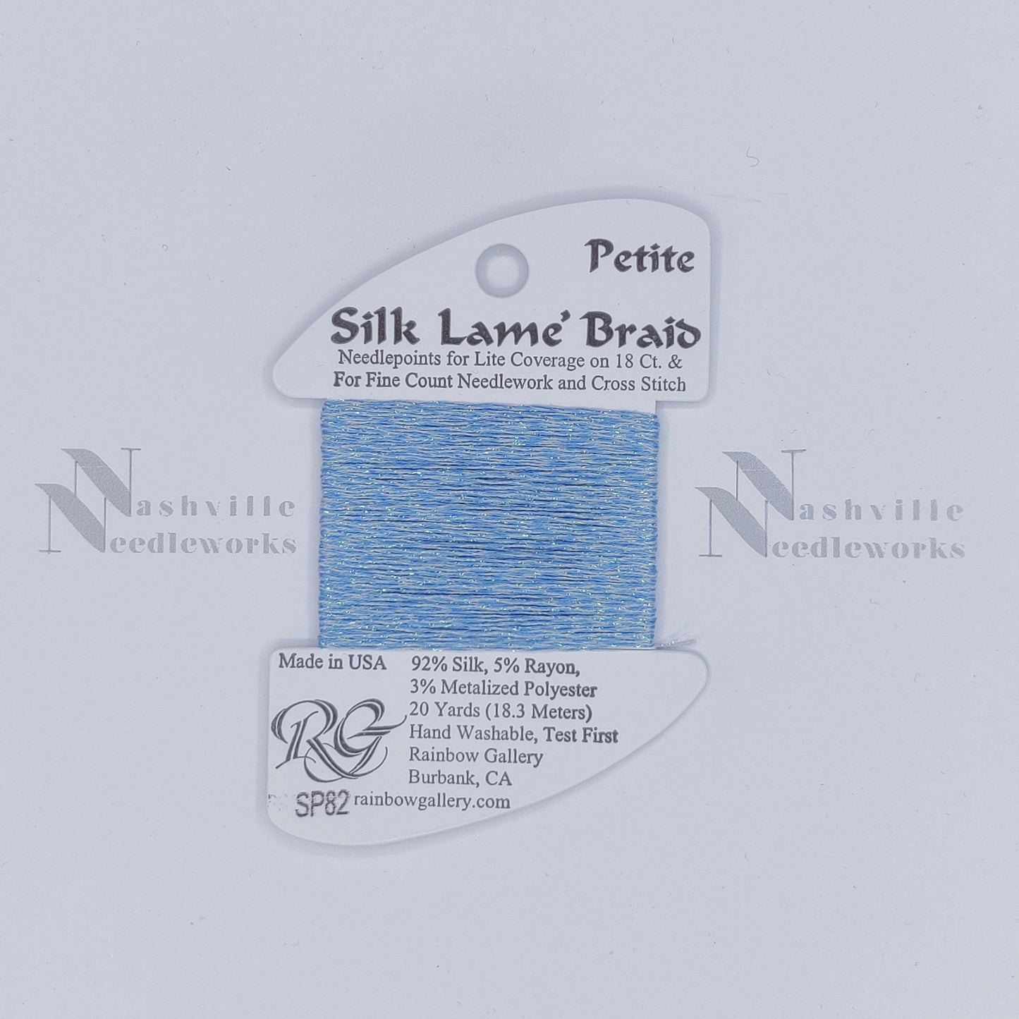 Petite Silk Lame - SP82 Lite China Blue