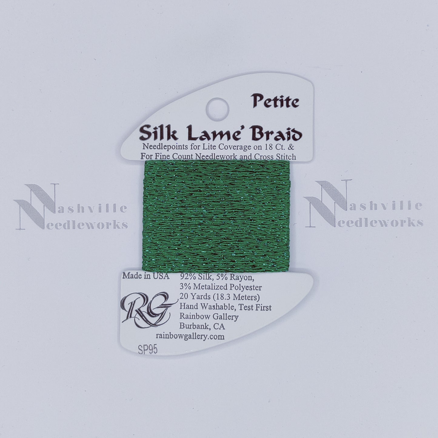 Petite Silk Lame - SP95 Med Xmas Green