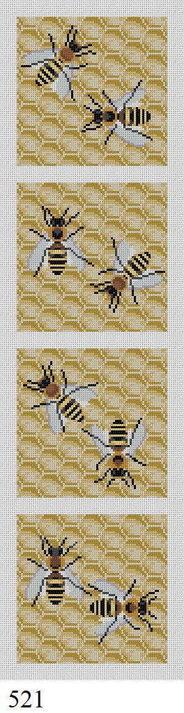Bees, Coaster Set - 18 mesh (TS)