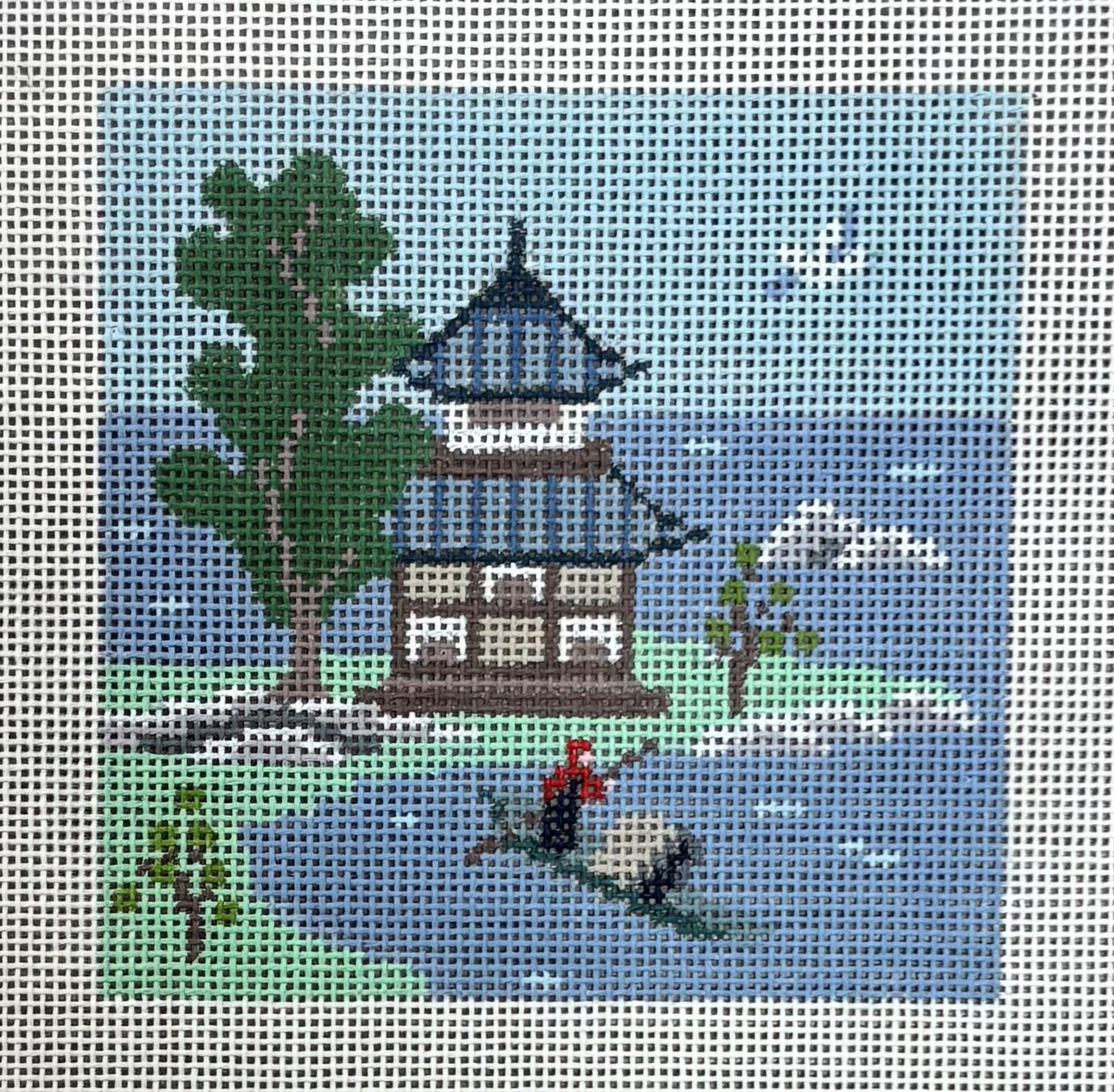 Susan Roberts Needlepoint Asian Islands, Boat, Colors SR 526D