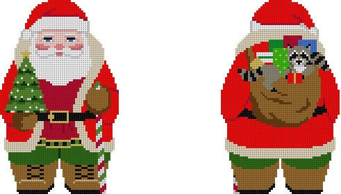 Woodsman Santa, 2 Sided - 18 mesh (TS)