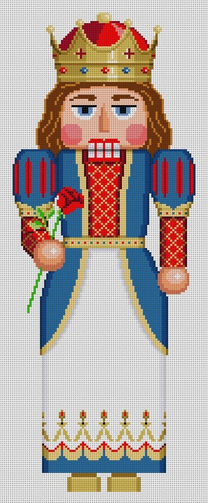 Susan Roberts Needlepoint Blue Queen Nutcracker 4293
