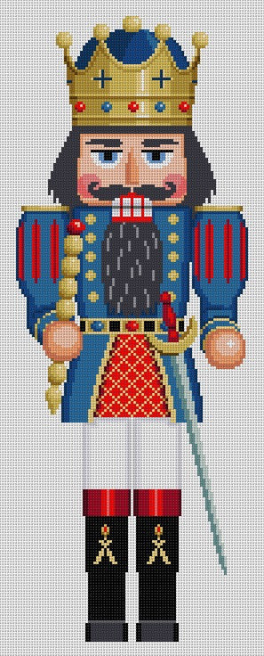 Susan Roberts Needlepoint Blue King Nutcracker 4294