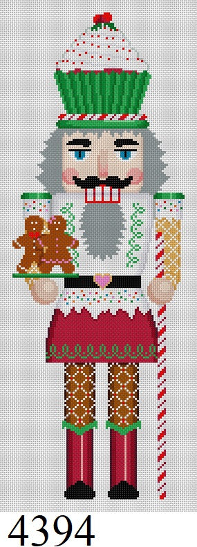 Susan Roberts Needlepoint Cupcake Man Nutcracker 4394