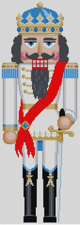 Susan Roberts Needlepoint White King Nutcracker 4395