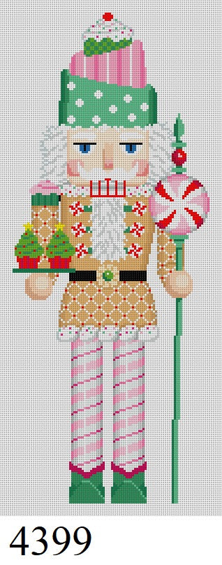 Susan Roberts Needlepoint Cupcake Nutcracker 18" 4399