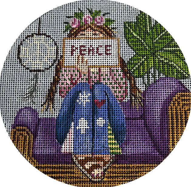 Hippie Stitching Girl Round (TS)