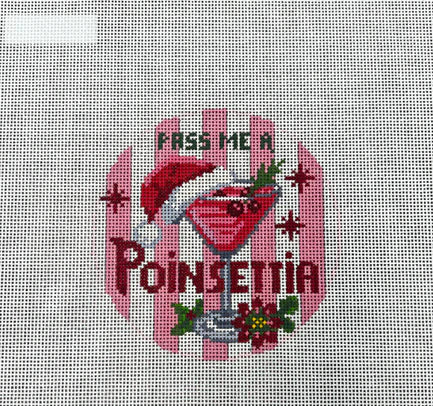 Happier Hour Coasters Poinsettia Gingham Stitchery KDS-69