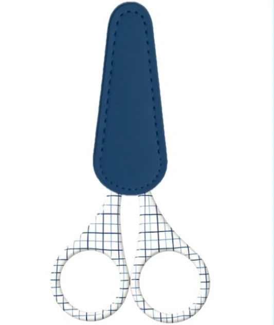 Patterned Stainless Steel Scissors with Sheath