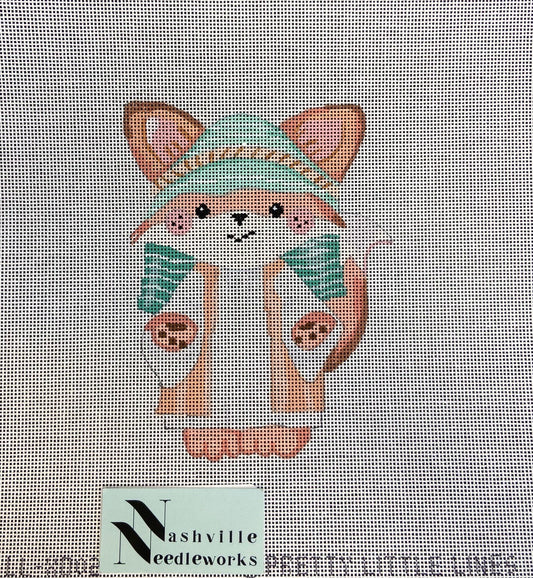 CBK Needlepoint Pretty Little Lines 
Shepherd Red Squirrel-Animal Nativity 
LL-XO-02