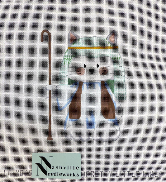 CBK Needlepoint Pretty Little Lines 
Shepherd Cat-Animal Nativity 
LL-XO-05