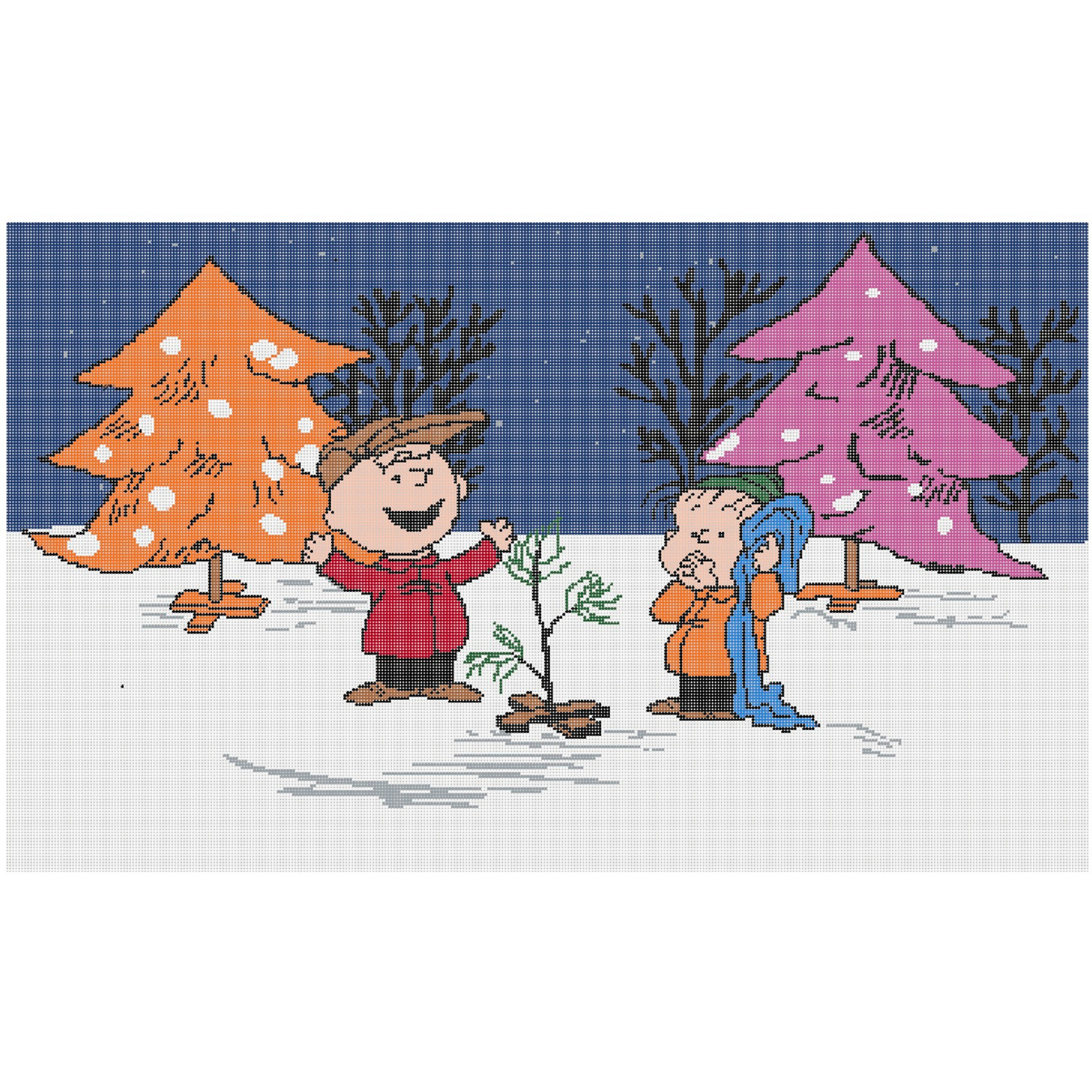 PEANUTS "A Charlie Brown Christmas" - Charlie Brown & Linus with Tree